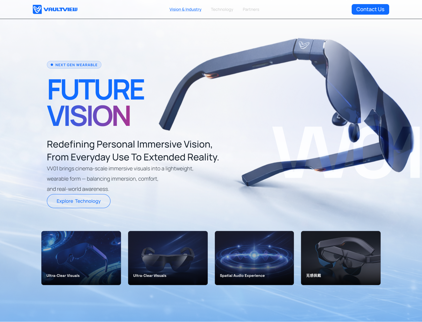 Header and hero section